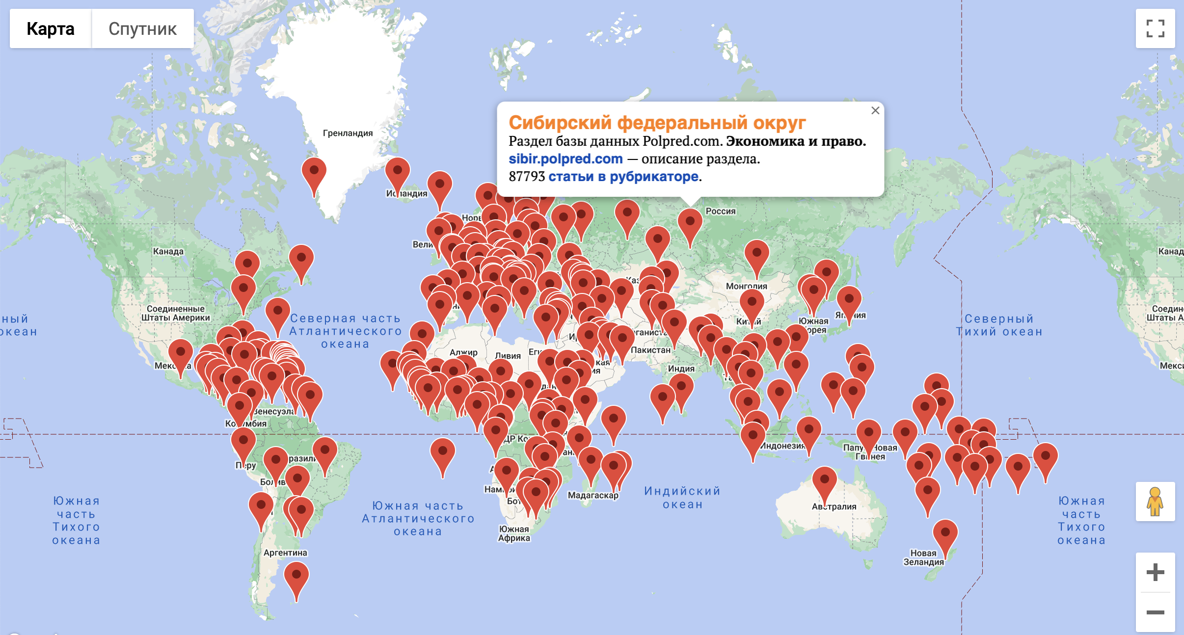 Картографический polpred модуль